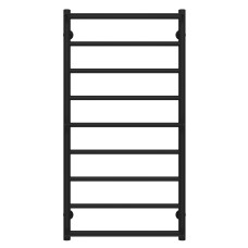 Рушникосушарка водяна Ladder П9 500х1000 Deffi нержавіюча сталь (Чорний, Бокове ліве підключення)