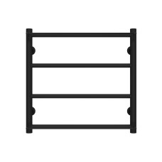 Рушникосушарка водяна Ladder П4 400х500 Deffi нержавіюча сталь (Чорний, Бокове праве підключення)