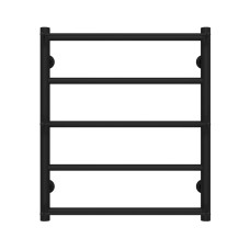 Рушникосушарка водяна Ladder П5 500х600 Deffi нержавіюча сталь (Чорний, Бокове праве підключення)