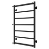 Рушникосушарка водяна Ladder П7 500х800 Deffi нержавіюча сталь (Чорний, Бокове праве підключення)