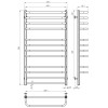 Рушникосушарка електрична Lux П12 600х1100 Deffi нержавіюча сталь (Білий, WD04, Ліве підключення)