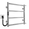 Рушникосушарка електрична Ladder П4 400х500 Deffi нержавіюча сталь (Хром, JD03, Ліве підключення)
