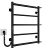 Рушникосушарка електрична Ladder П5 500х600 Deffi нержавіюча сталь (Чорний, JD03, Ліве підключення)