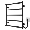 Рушникосушарка електрична Ladder П5 500х600 Deffi нержавіюча сталь (Чорний, JD03, Праве підключення)
