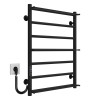 Рушникосушарка електрична Ladder П7 500х700 Deffi нержавіюча сталь (Чорний, JD03, Ліве підключення)