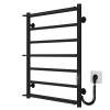 Рушникосушарка електрична Ladder П7 500х700 Deffi нержавіюча сталь (Чорний, JD03, Праве підключення)