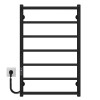 Рушникосушарка електрична Ladder П7 500х800 Deffi нержавіюча сталь (Чорний, JD03, Ліве підключення)