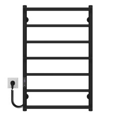 Рушникосушарка електрична Ladder П7 500х800 Deffi нержавіюча сталь (Чорний, JD03, Ліве підключення)