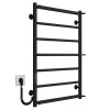 Рушникосушарка електрична Ladder П7 500х800 Deffi нержавіюча сталь (Чорний, JD03, Ліве підключення)