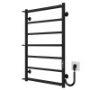 Рушникосушарка електрична Ladder П7 500х800 Deffi нержавіюча сталь (Чорний, JD03, Праве підключення)