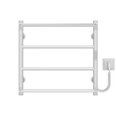 Рушникосушарка електрична Ladder П4 400х500 Deffi нержавіюча сталь (Білий, WD03, Праве підключення)