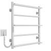 Рушникосушарка електрична Ladder П5 500х600 Deffi нержавіюча сталь (Білий, WD03, Ліве підключення)