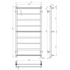 Рушникосушарка електрична Ladder П9 500х1000 Deffi нержавіюча сталь (Хром, EF16, Праве підключення)