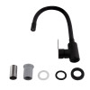 Змішувач для кухні Brinex Pure 015F3 з гнучким виливом   Black Matt BRIPUR015F3BLM