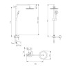 Душова система універсальна Brinex Pure 1030 на 3 споживача  Nickel BRIPUR1030NKL