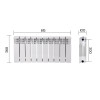 Радіатор біметалічний Thermo Alliance Bi-Ferrum 300/100 1,15 кг