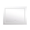 Дзеркало Lidz Kubis 1000х800 з LED-підсвічуванням Touch, з антизапотіванням, з димером, рег. яскравості LD78LF61410080