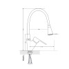 Змішувач для кухні Lidz Tani 007F3 з гнучким виливом (k40) LDTAN007F3WCR40423 White / Chrome