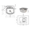 Кухонна мийка Lidz 4749 0,8 мм Micro Decor (LIDZ4749MICDEC)