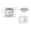 Кухонна мийка Lidz 5848 0,8 мм Micro Decor (LIDZ5848MDEC)