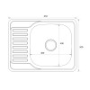 Кухонна мийка Lidz 6550 0,8 мм Micro Decor (LIDZ6350MDEC)