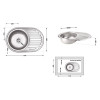 Кухонна мийка Lidz 7750 0,8 мм Micro Decor (LIDZ7750MDEC)