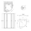 Душова кабіна Lidz Latwa SC80x80.SAT.LOW.FR, скло Frost 4 мм + Lidz Душовий піддон KAPIELKA ST80x80x15
