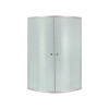 Душова кабіна Latwa SC90x90.SAT.MID.FR полукругла, скло Frost 4 мм + Душовий піддон KAPIELKA ST90x90x26, з панеллю Lidz