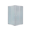 Lidz Wawel SC80x80.SAT.LOW.FR Душова кабіна квадратна, скло Frost 4 мм + Lidz Душовий піддон KAPIELKA ST80x80х14