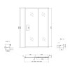 Душові двері в нішу Lidz Aria SD120x185.CRM.FR, скло Frost 5 мм