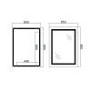 Дзеркало Qtap Cardinal 650х900 з LED-підсвічуванням Touch, з антизапотіванням, з димером, рег. темп. кольору (3000-6500K) Reverse QT0478C6590