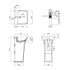 Комплект Qtap Crow: Раковина напольна моноблок 450x435x835 мм White + Донний клапан PU02O