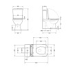 Унітаз-компакт Qtap Crow безобідковий з сідінням Soft-close QT05222170W