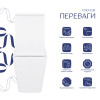 Унітаз-компакт Qtap Crow безобідковий з сідінням Soft-close QT05222170W