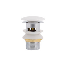 Донний клапан Pop-up для біде з переливом 70х70х227.5mm White Qtap