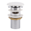 Донний клапан для раковини Qtap F0081 70х70х110 мм White з переливом
