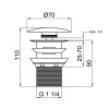 Донний клапан для раковини Qtap F0081 70х70х110 мм White з переливом