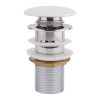 Донний клапан для раковини Qtap F0081 70х70х110 мм White з переливом