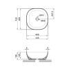 Раковина-чаша Qtap Kolibri 400x400x140 Matt black QT10112144MBMBN