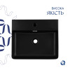 Раковина Qtap Nando LT 500х420х130 Matt black QT12116146AMB