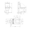 Унітаз-компакт Qtap Nando безобідковий з сидінням Soft-close QT12221222AW