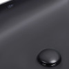 Комплект Qtap Robin: Раковина накладна прамокутна 610x400x145 мм Matt Black + Донний клапан PU03