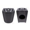 Акційний набір: Унітаз напольний Robin Ultra Quiet QT13226083AMB 660x360x855 Black + Біде напольне Robin QT13442141CMB 565x360x405 Black
