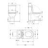 Унітаз підлоговий Qtap Robin Ultra Quiet безобідковий з сидінням Soft-close MATT BLACK QT13226083AMB