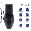 Унітаз підлоговий Qtap Robin Ultra Quiet безобідковий з сидінням Soft-close MATT BLACK QT13226083AMB