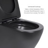 Комплект Qtap Robin Matt Black 2 в 1: унітаз підвісний  Ultra Quiet QT13332381АSMB + біде підвісне QT1355046FMB