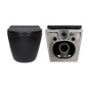 Комплект Qtap Robin Matt Black 2 в 1: унітаз підвісний  Ultra Quiet QT13332381АSMB + біде підвісне QT1355046FMB