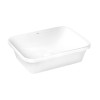 Комплект Qtap Scorpio: Раковина врізна прямокутна 500х380х145 мм White + Донний клапан PU02