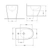 Біде підлогове Qtap Scorpio 530x360x395 Matt black QT14441003CMB