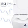 Унітаз-компакт Qtap Stork/Swan безобідковий з сідінням Soft-close QT15222178W